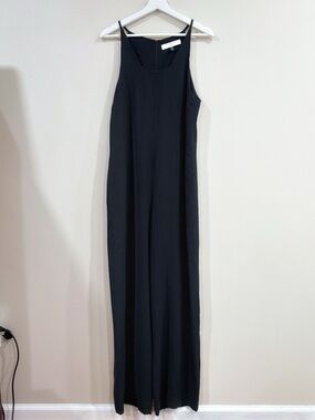 Kallmeyer Jumpsuit Womens 6 Black Wide Leg Sleeveless Minimalist Chic